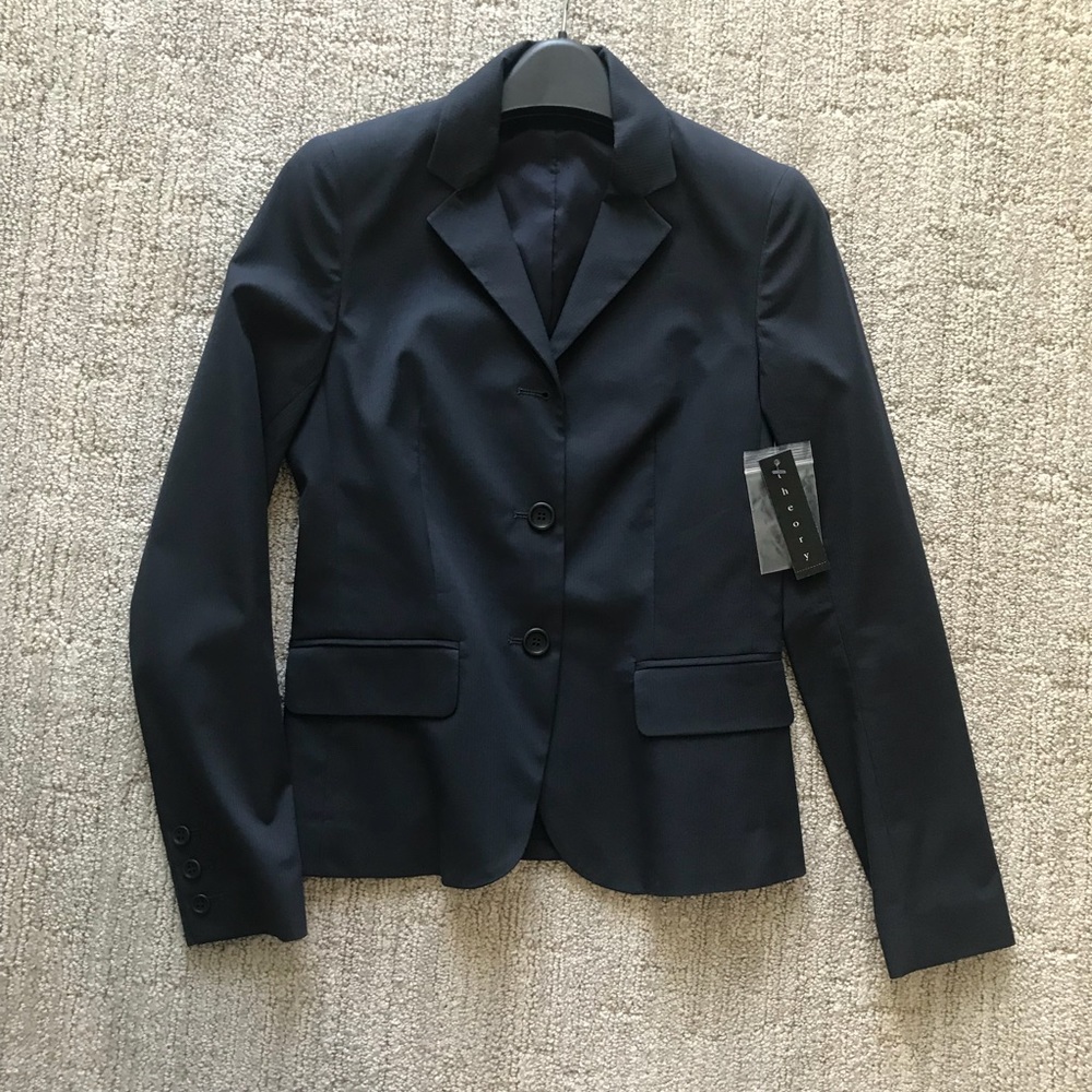 NWT Theory suit jacket navy blue size 2